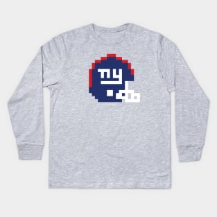 8 Bit New York Giants Helmet Kids Long Sleeve T-Shirt